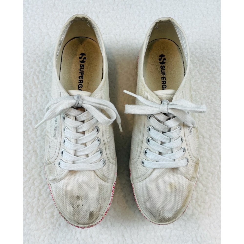 SUPERGA • 2790 COTU Mini Lettering Platform Sneakers, 8 - Picture 6 of 16